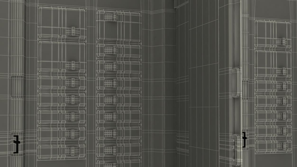 3D model Industrial Large Cabinet With Fuses