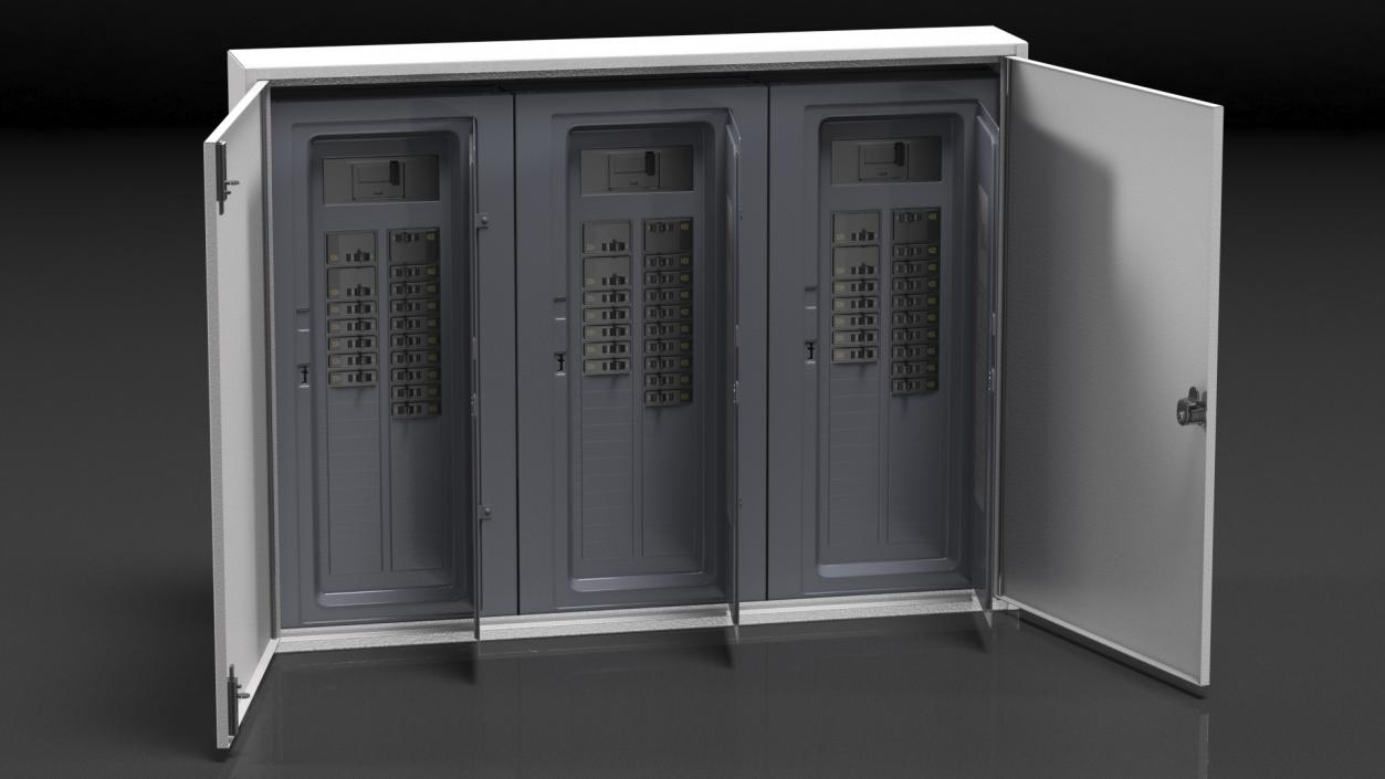 3D model Industrial Large Cabinet With Fuses