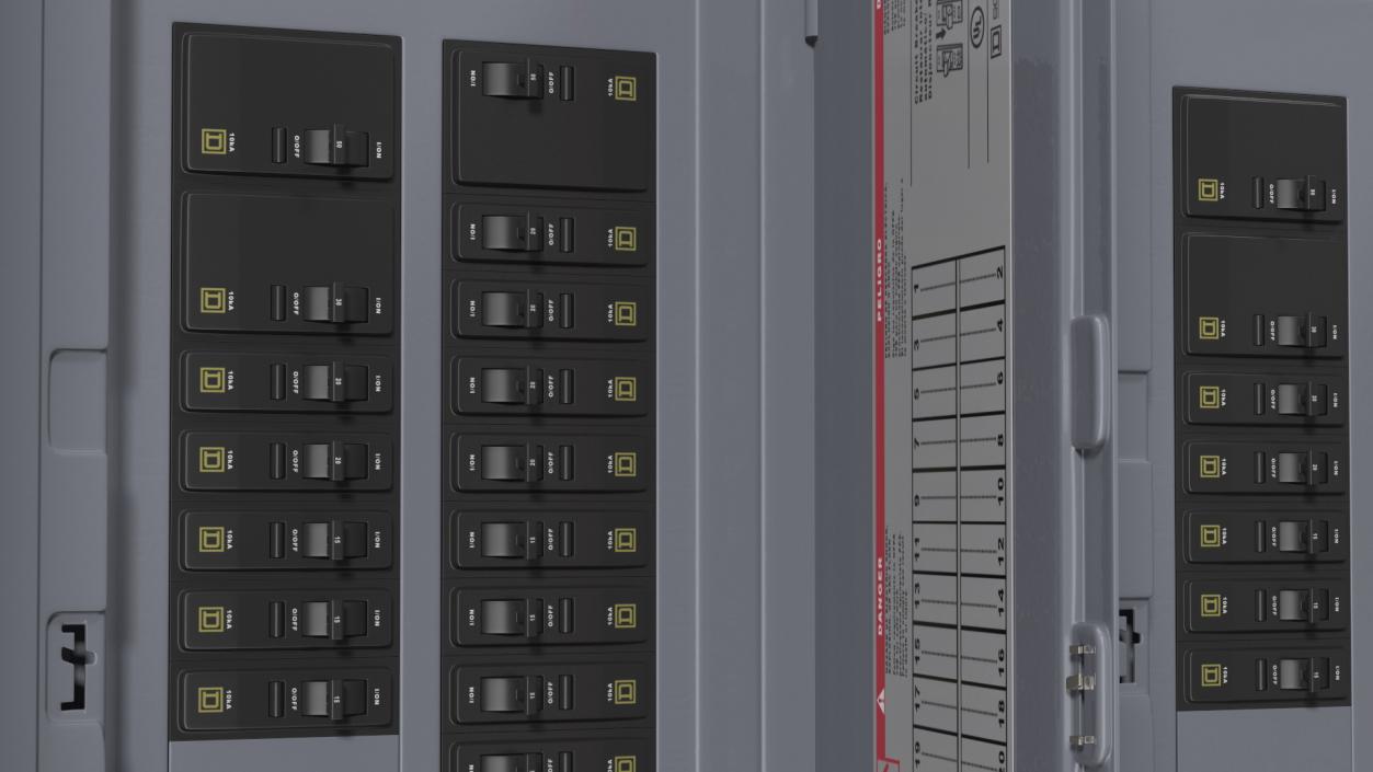 3D model Industrial Large Cabinet With Fuses