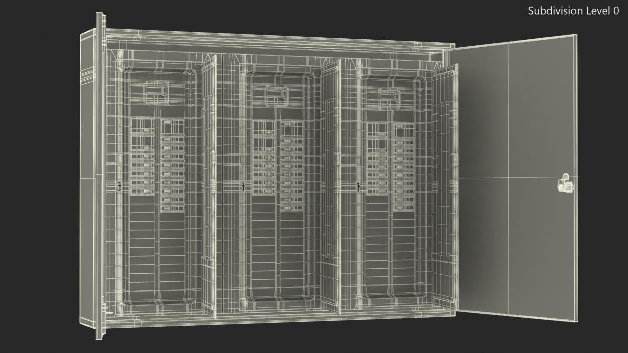 3D model Industrial Large Cabinet With Fuses