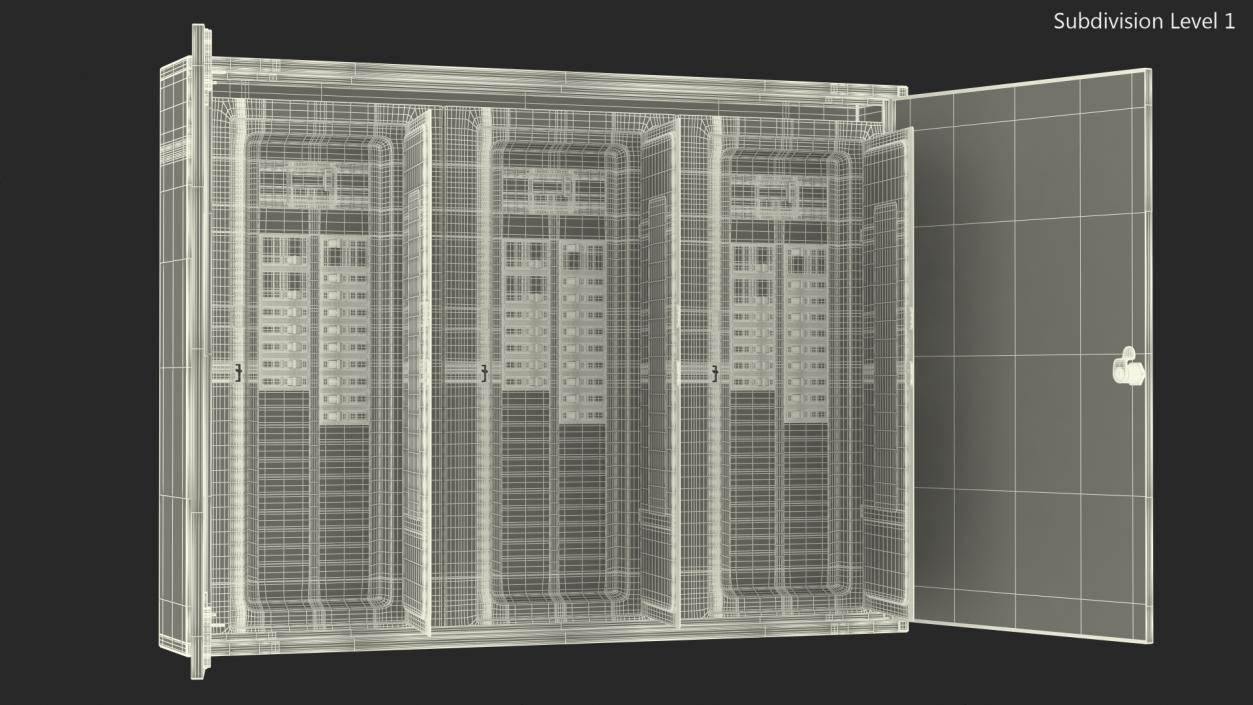 3D model Industrial Large Cabinet With Fuses