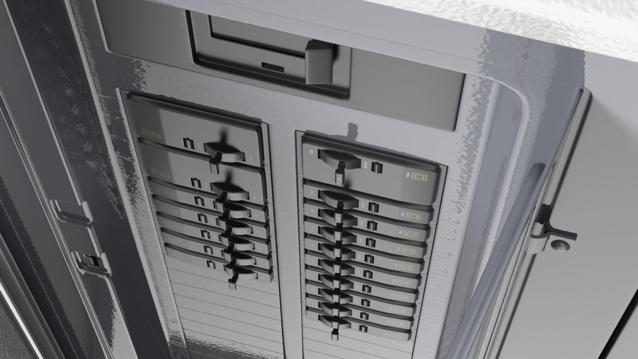 3D model Industrial Large Cabinet With Fuses