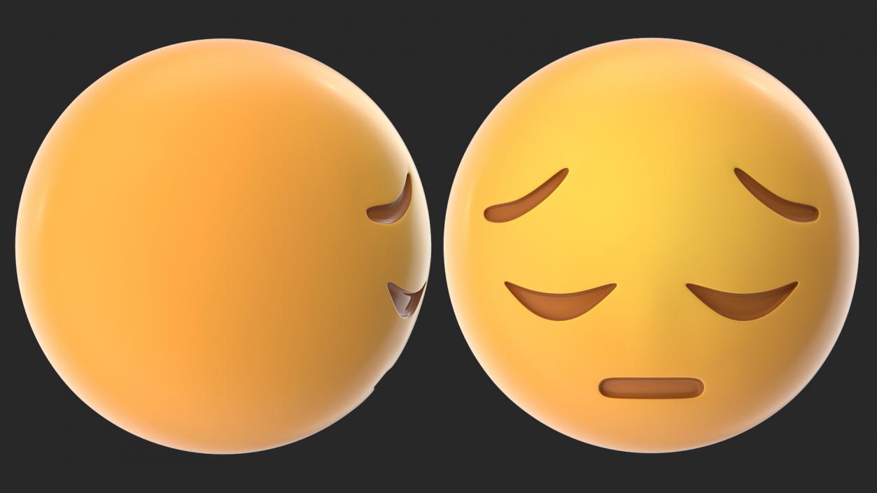 3D model Emoji Disappointed Faces Collection