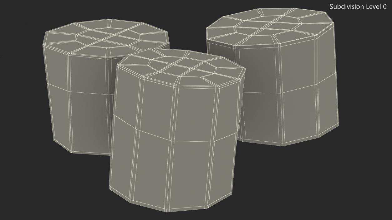 3D model Sugarcane Cut Pieces