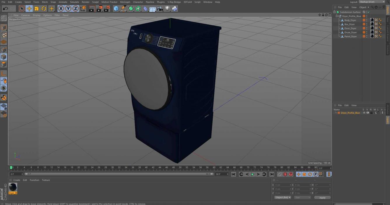 3D Dryer Profile Blue model