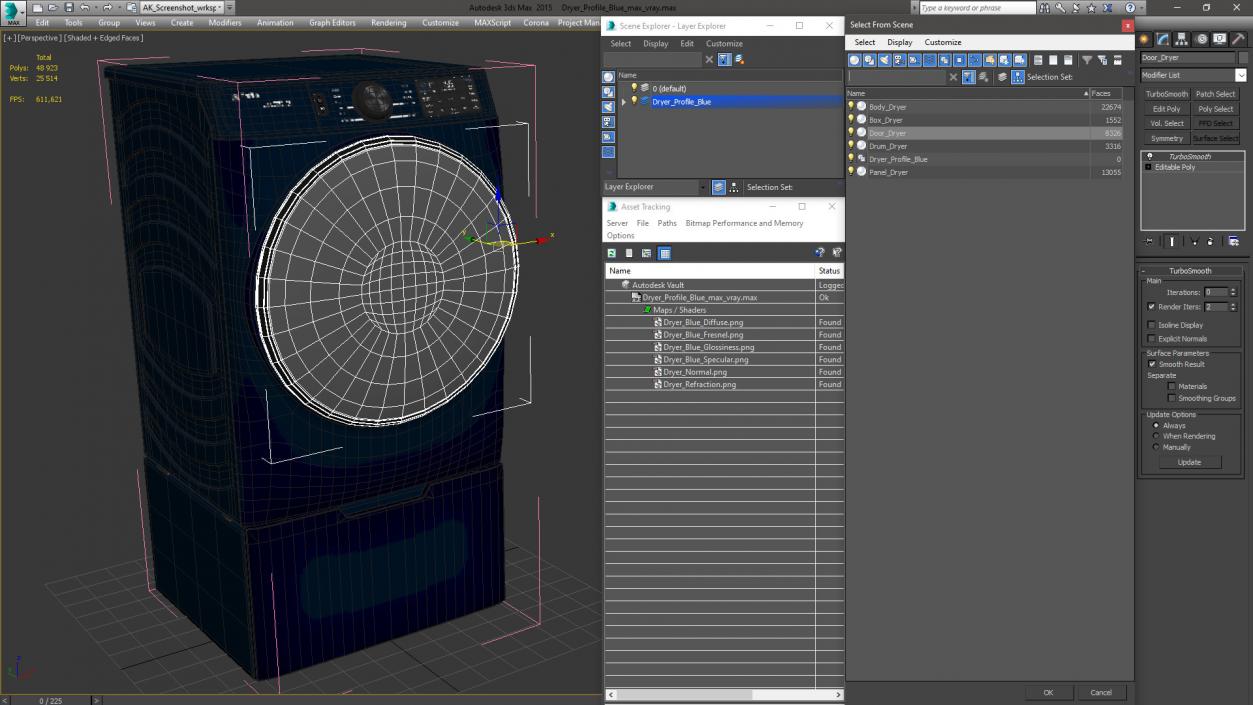 3D Dryer Profile Blue model