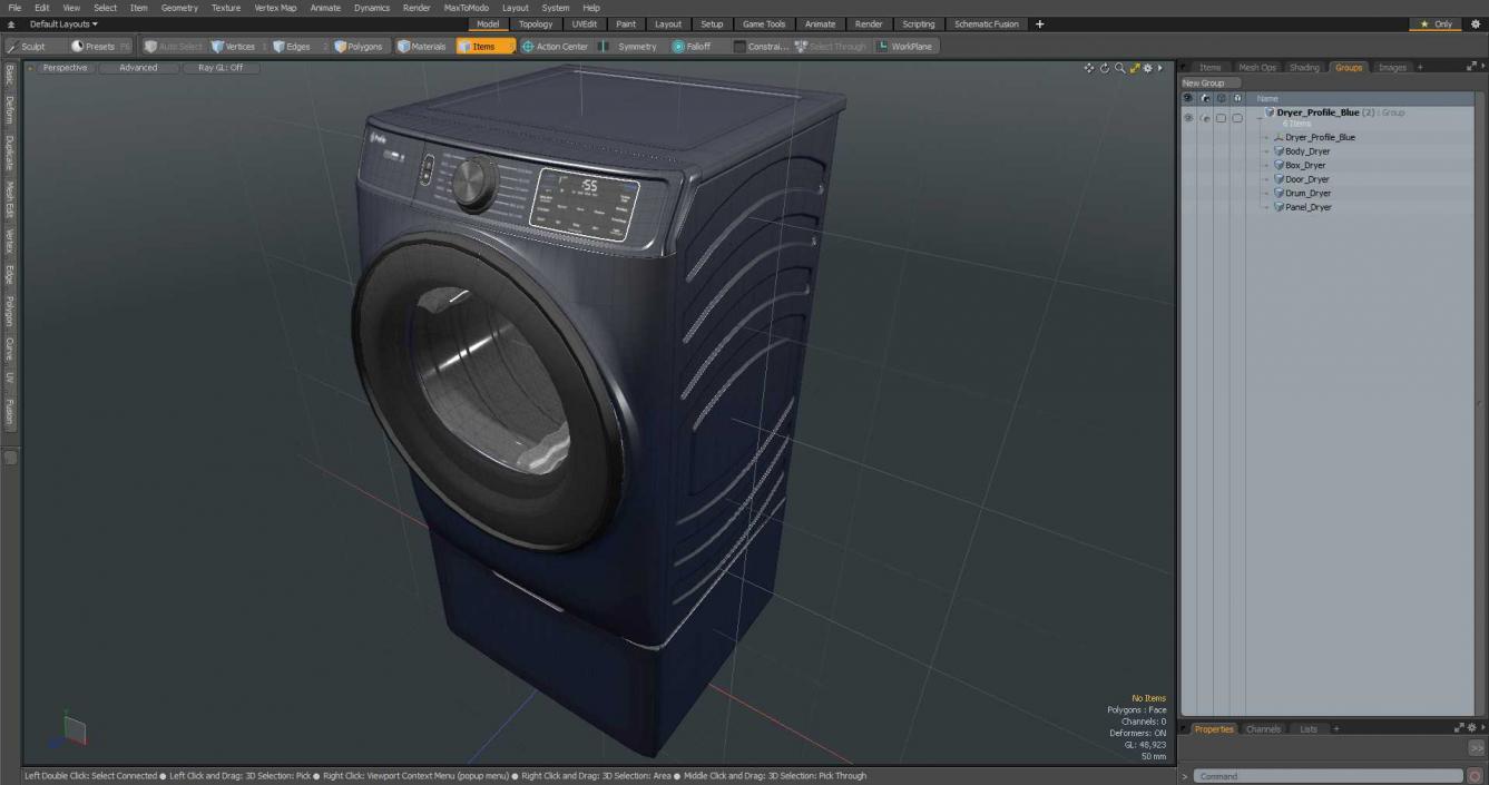 3D Dryer Profile Blue model