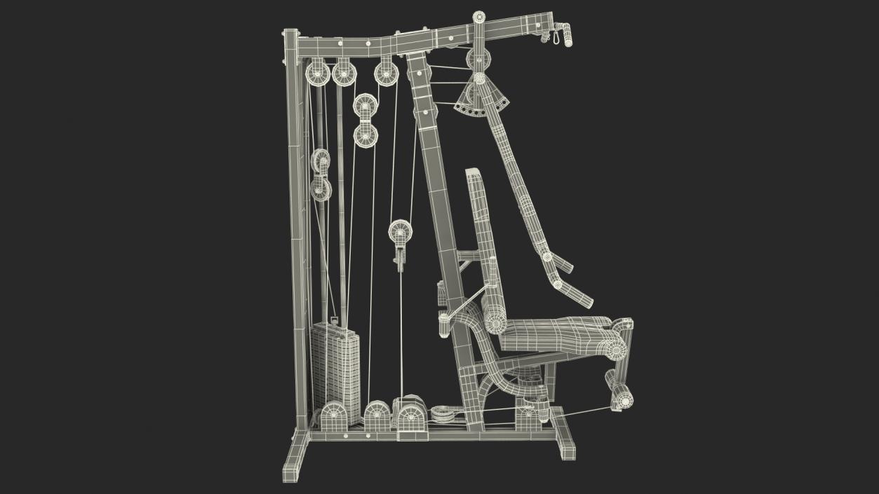 Multi Fitness Equipment Home Gym 3D