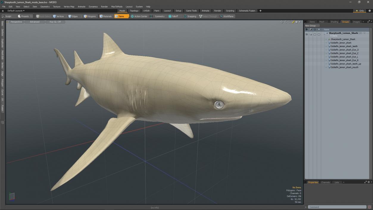 Sharptooth Lemon Shark 3D