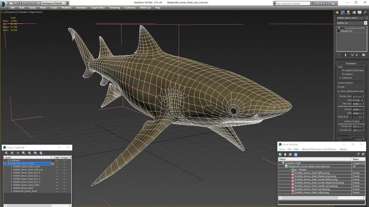 Sharptooth Lemon Shark 3D