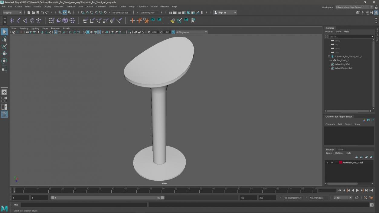 3D model Futuristic Bar Stool