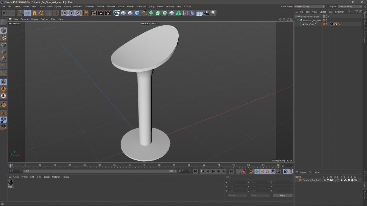 3D model Futuristic Bar Stool