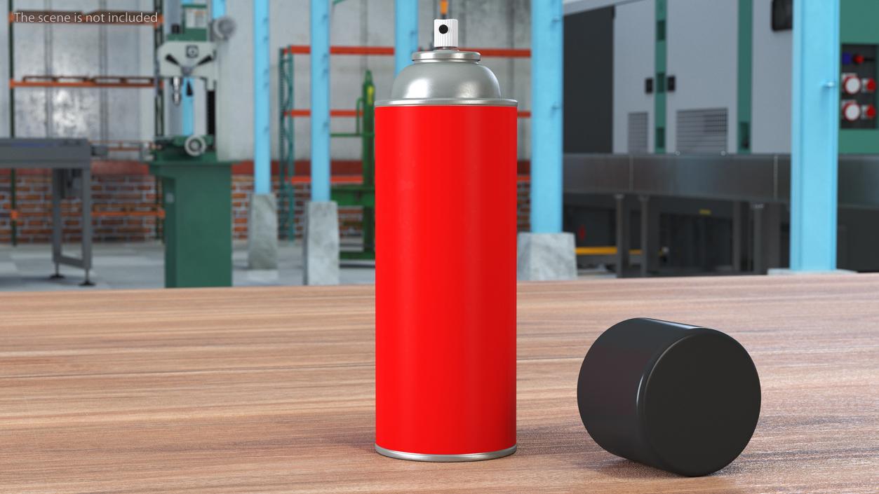 3D model Red Recycling Aerosol Can