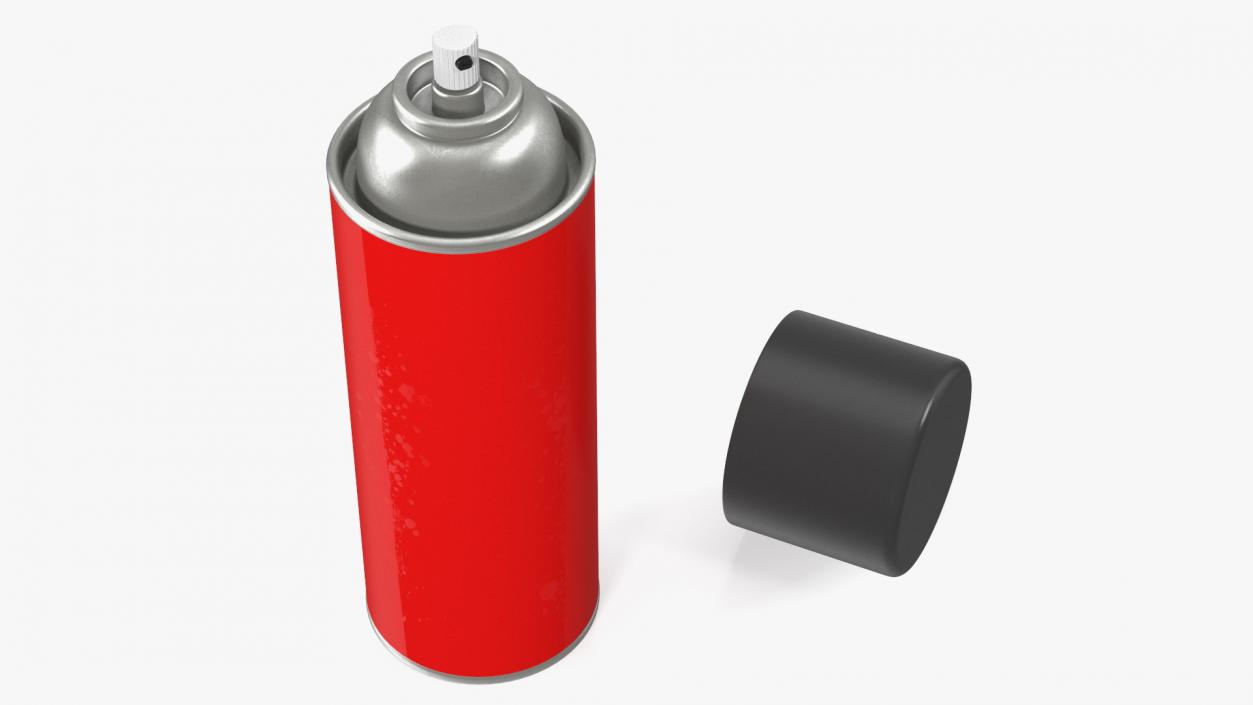 3D model Red Recycling Aerosol Can