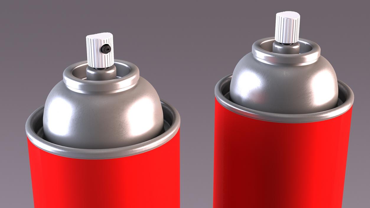 3D model Red Recycling Aerosol Can