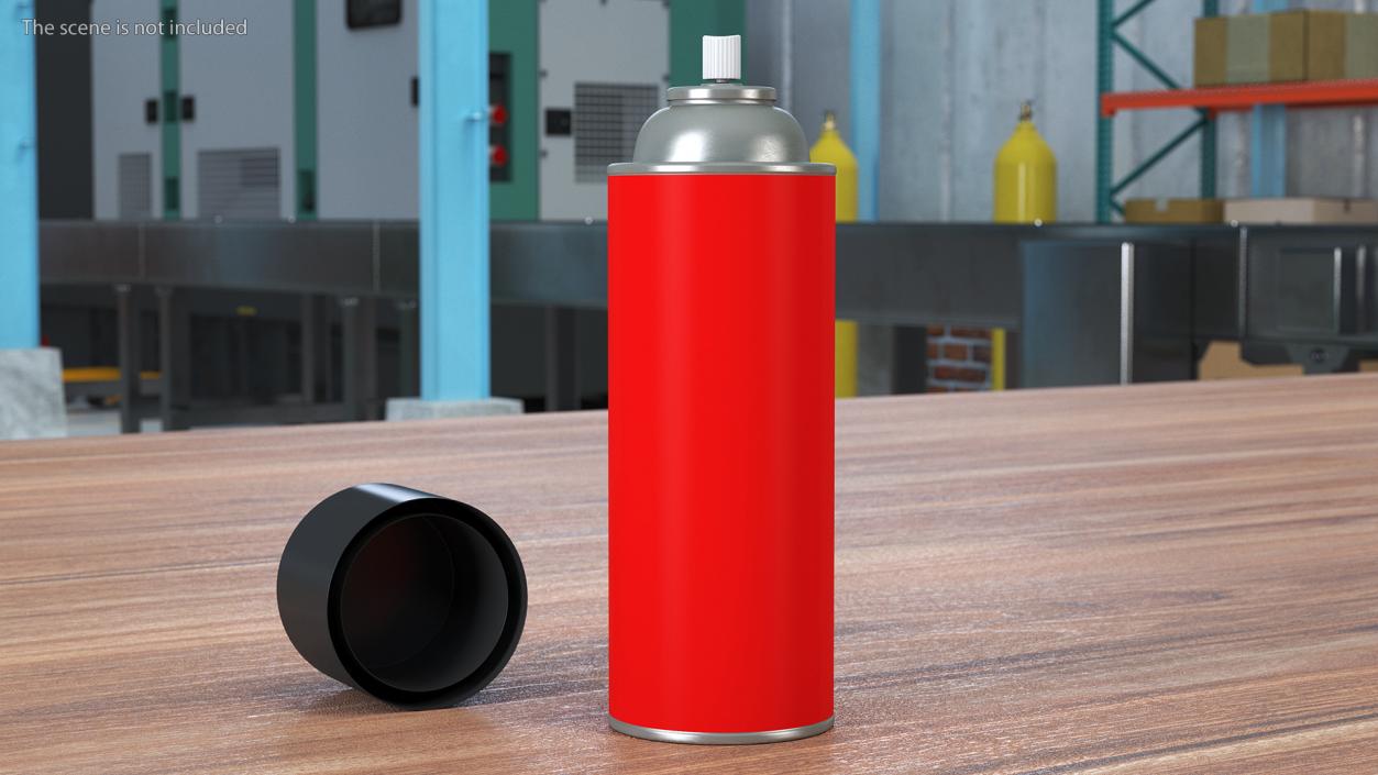 3D model Red Recycling Aerosol Can