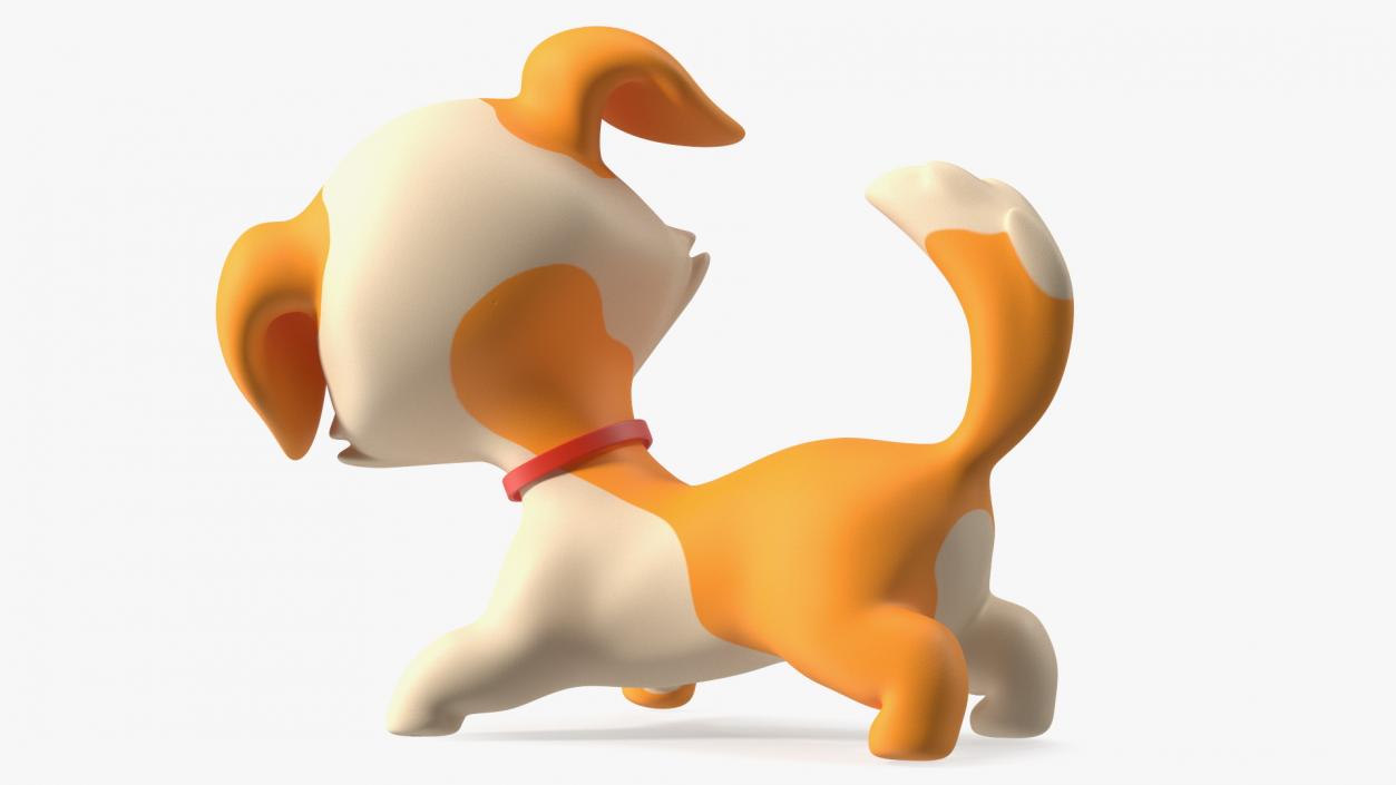 3D model Cartoon Puppy Dog Playful Pose