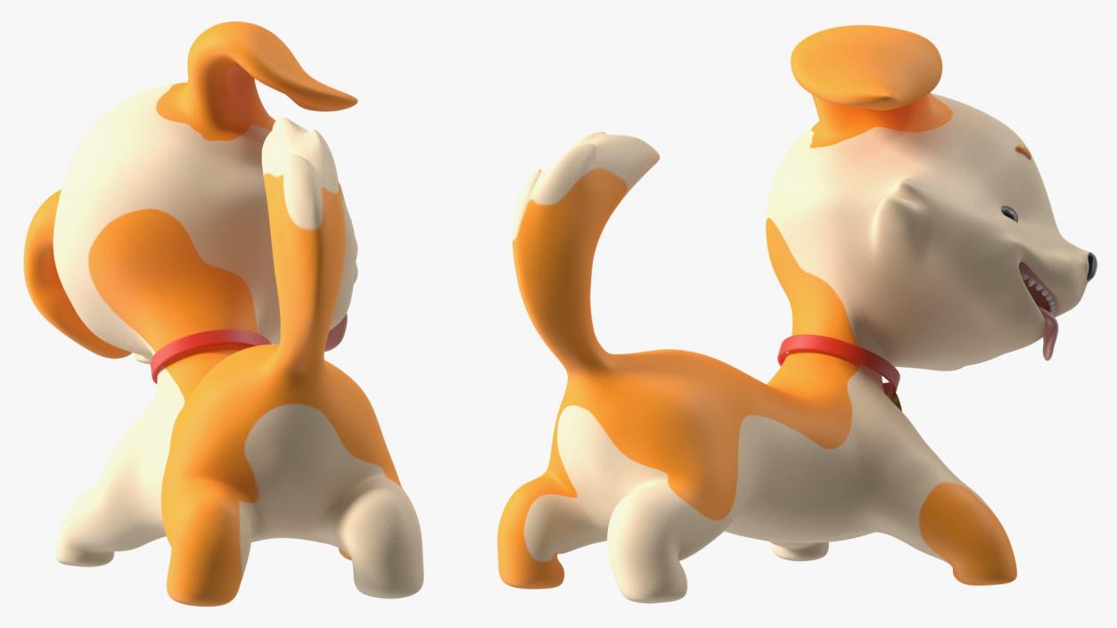 3D model Cartoon Puppy Dog Playful Pose