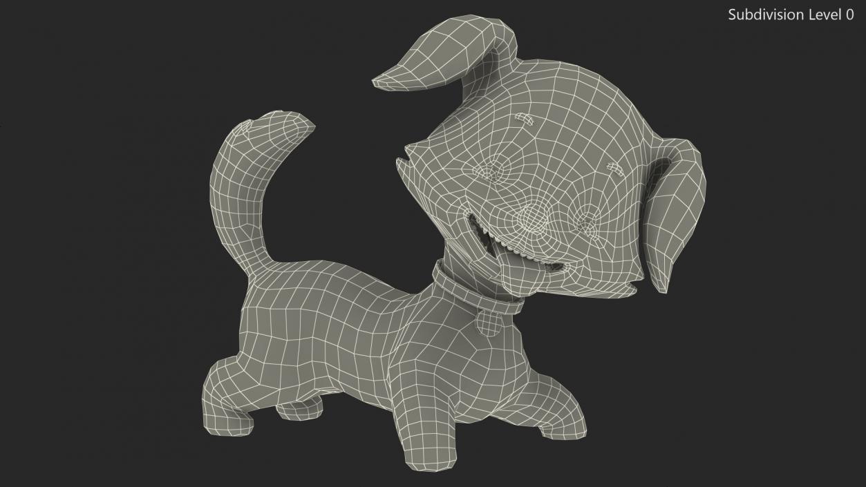 3D model Cartoon Puppy Dog Playful Pose