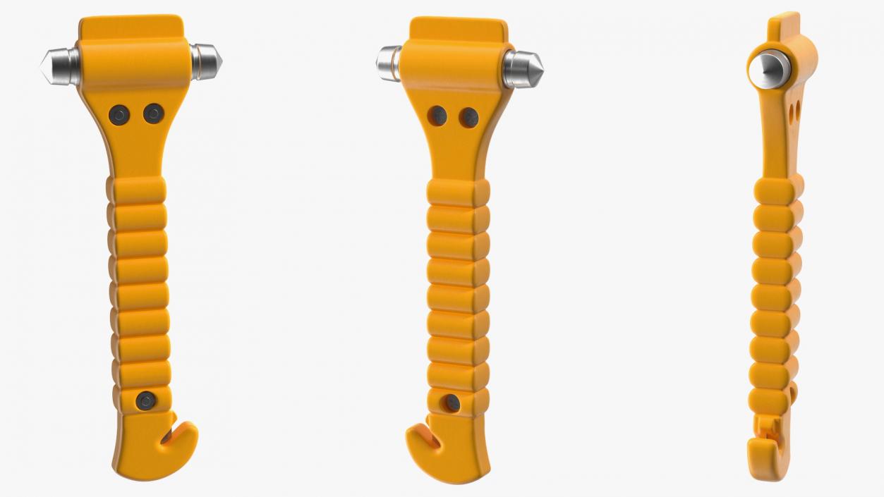 3D Glass Breaker Hammer with Seatbelt Cutter