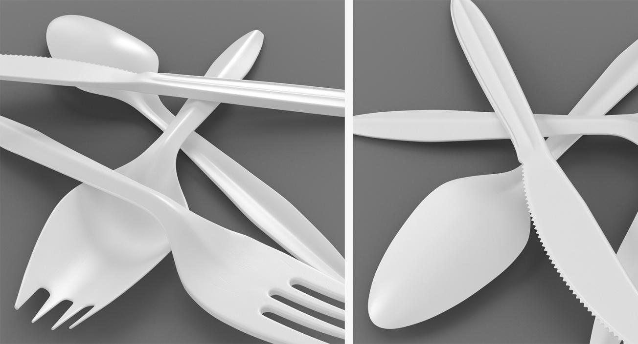 3D Disposable Tableware Collection 3 model