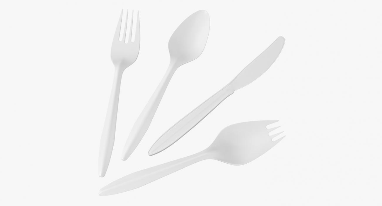 3D Disposable Tableware Collection 3 model