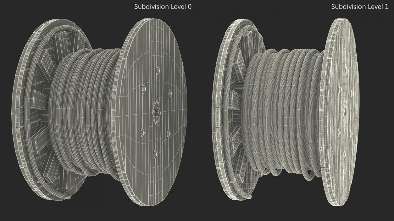 3D Cable Reel with Cable 2 model