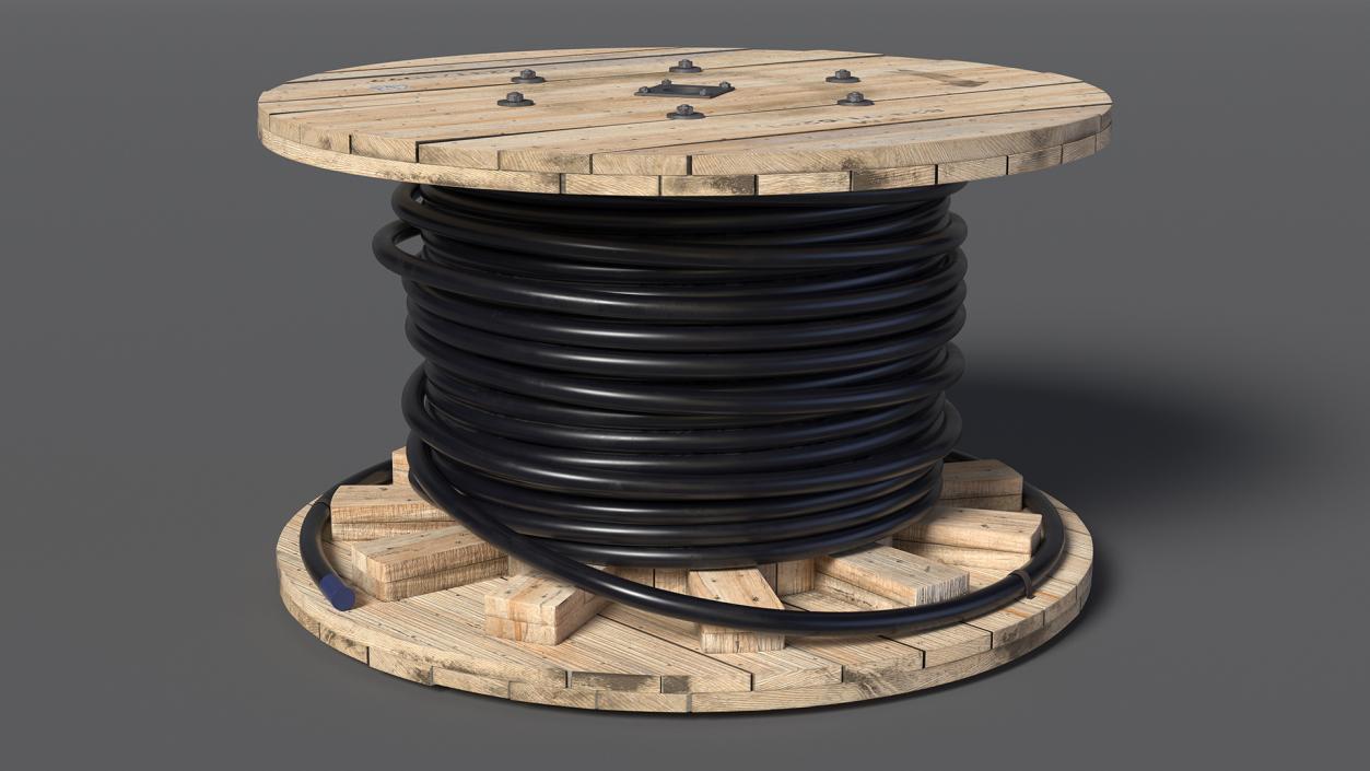 3D Cable Reel with Cable 2 model