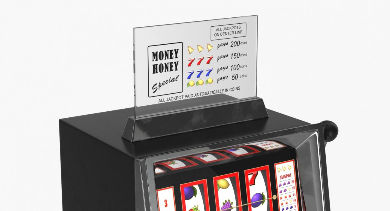 3D model Retro Money Honey Slot Machine