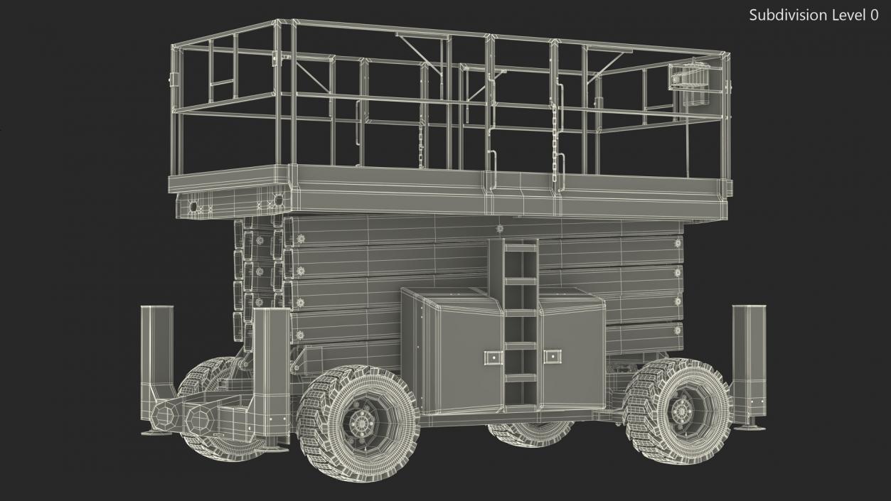 3D JLG Scissor Lift 5394RT model