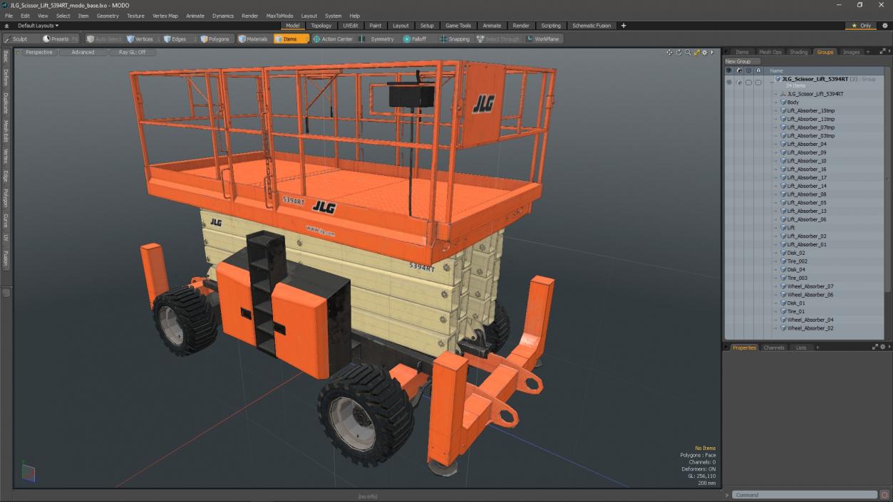 3D JLG Scissor Lift 5394RT model