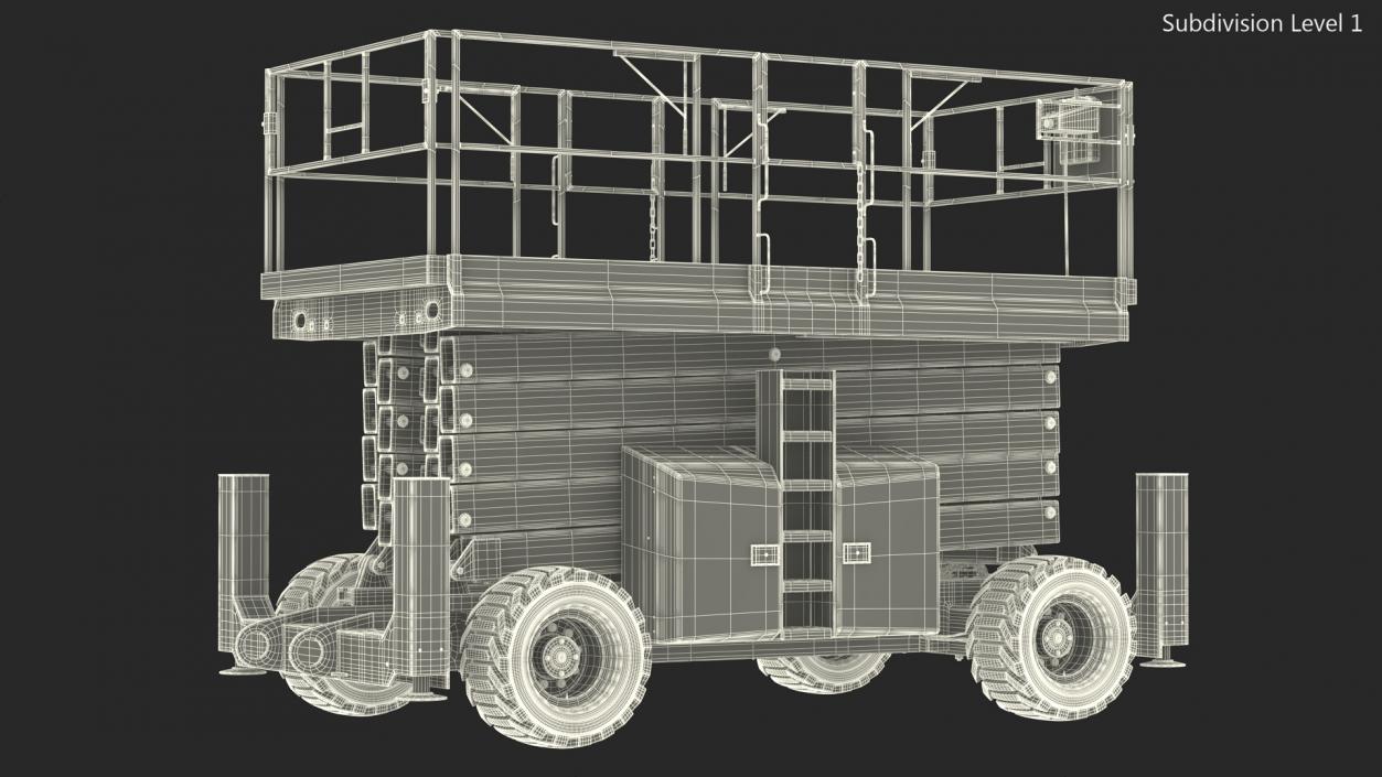 3D JLG Scissor Lift 5394RT model