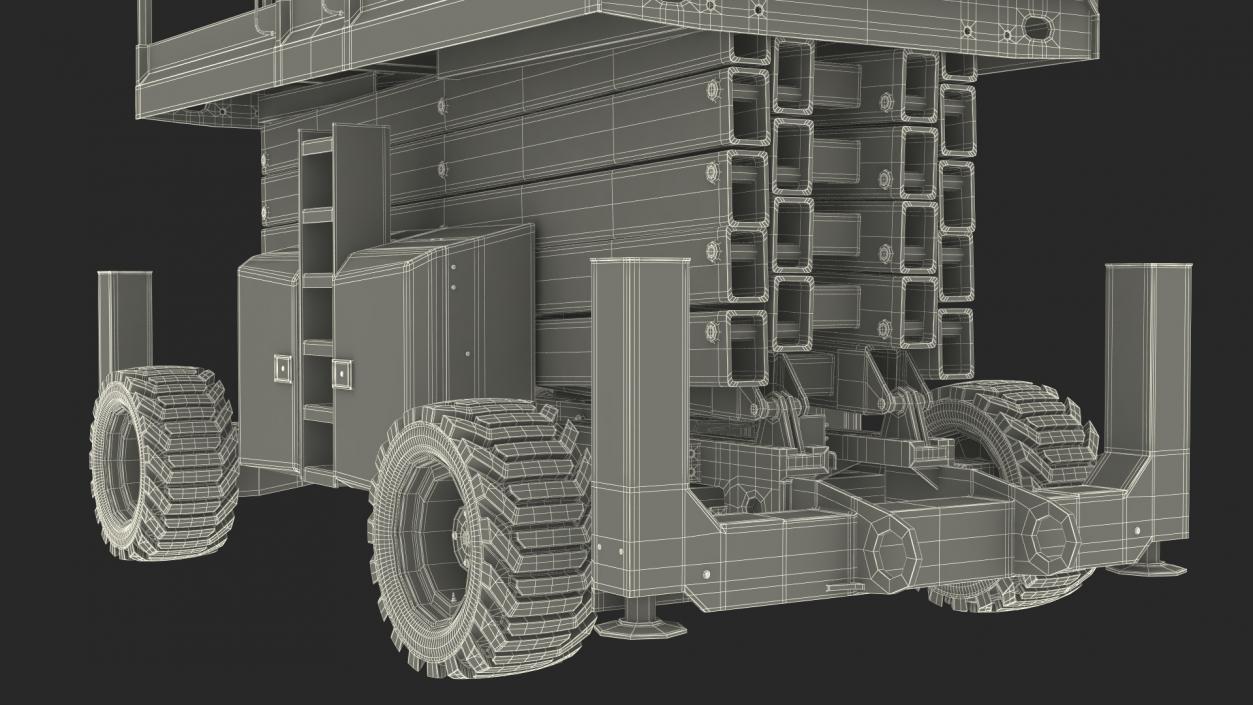 3D JLG Scissor Lift 5394RT model