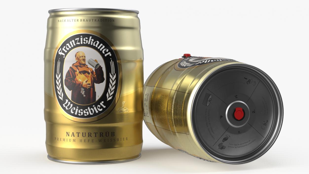 Franziskaner Beer 5 Liter Barrel 3D