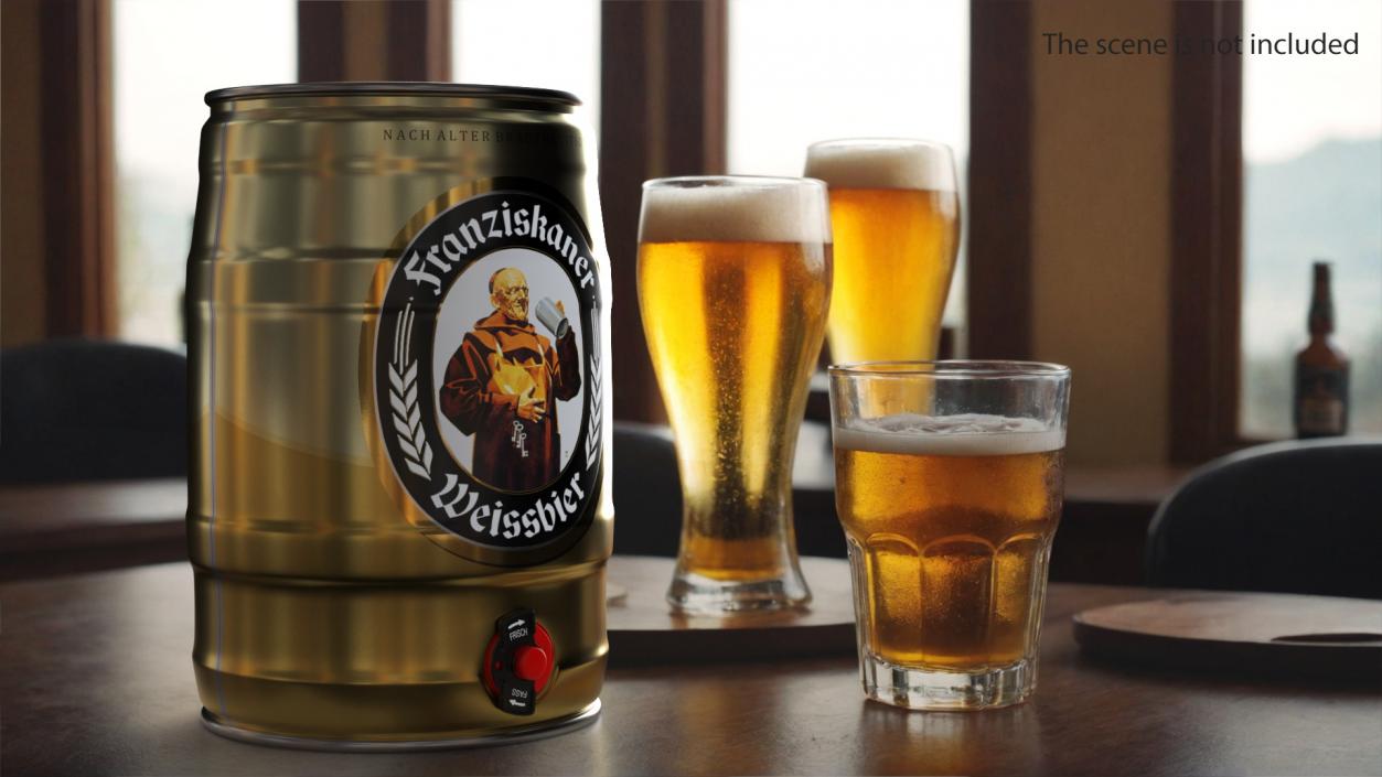 Franziskaner Beer 5 Liter Barrel 3D