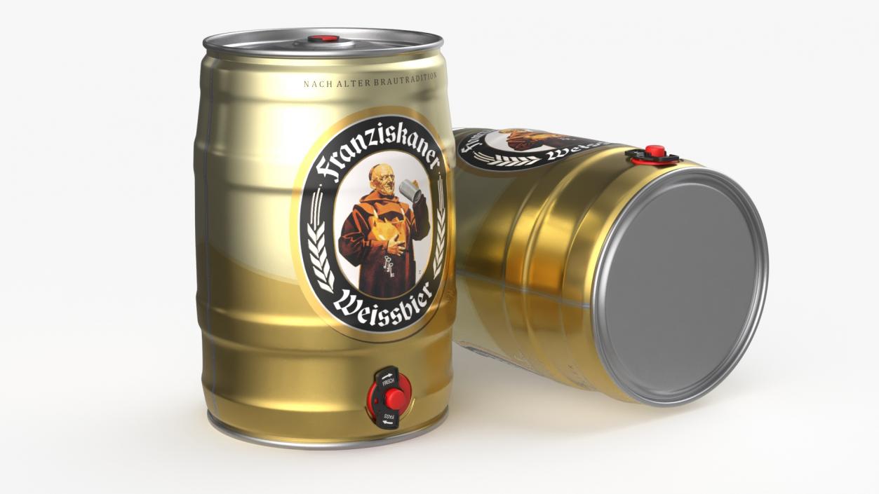 Franziskaner Beer 5 Liter Barrel 3D