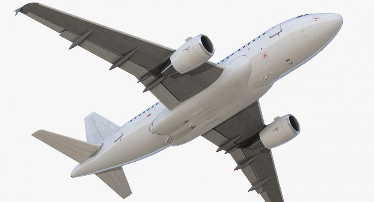 3D Airbus A318 Generic Rigged