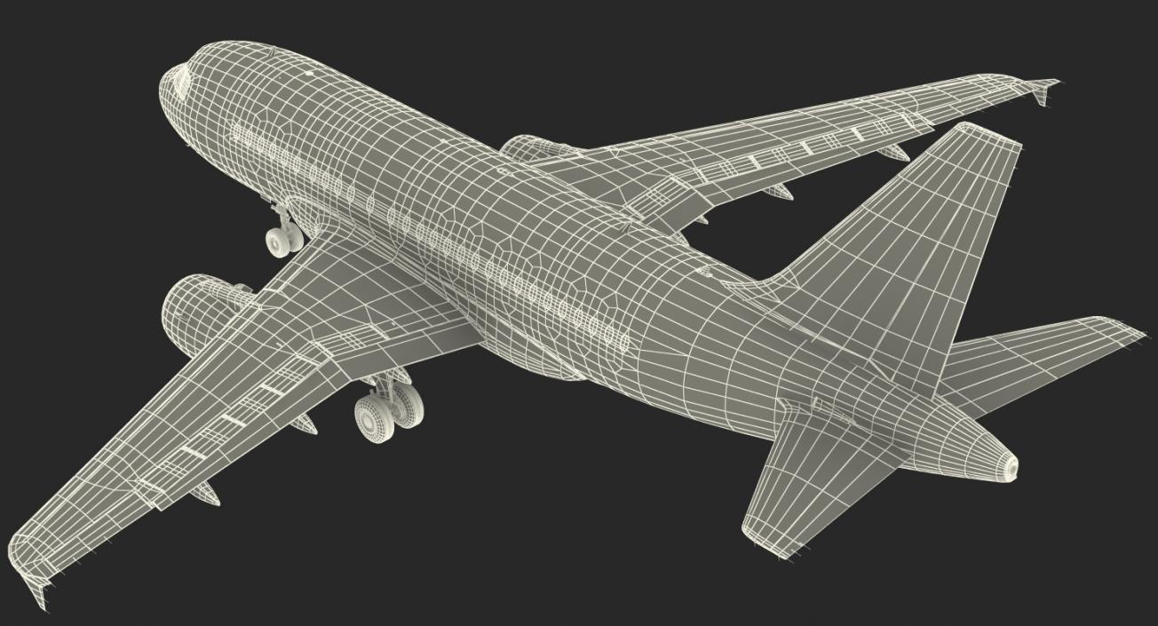 3D Airbus A318 Generic Rigged