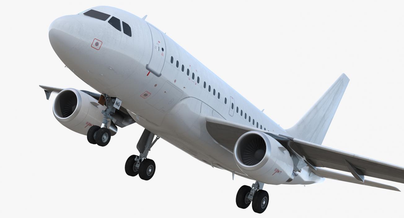 3D Airbus A318 Generic Rigged