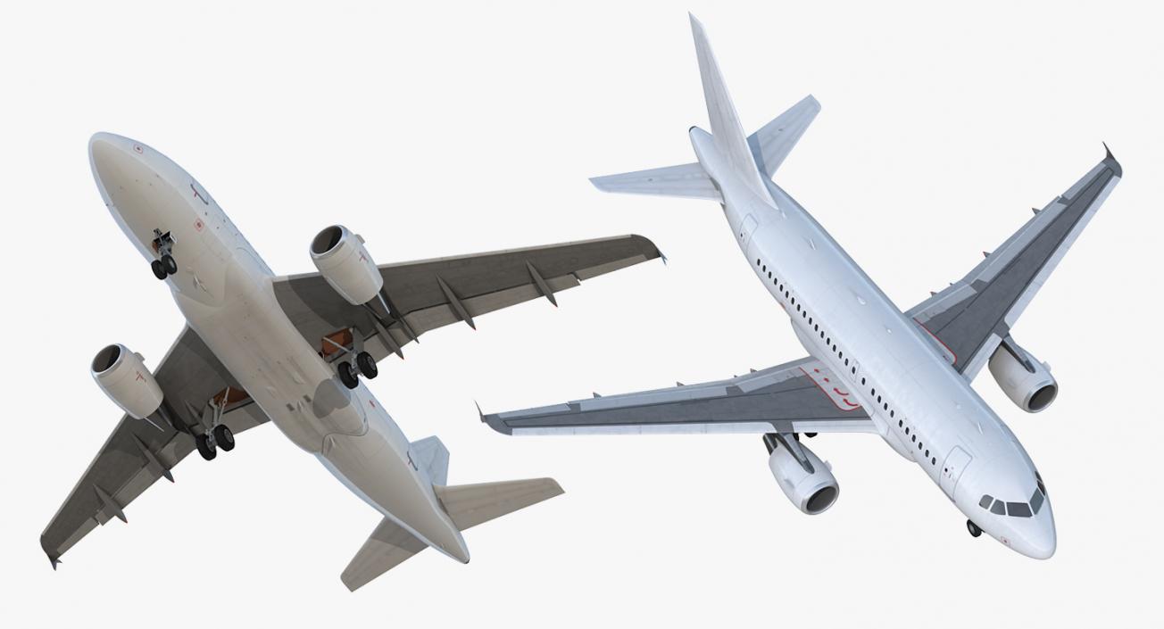 3D Airbus A318 Generic Rigged