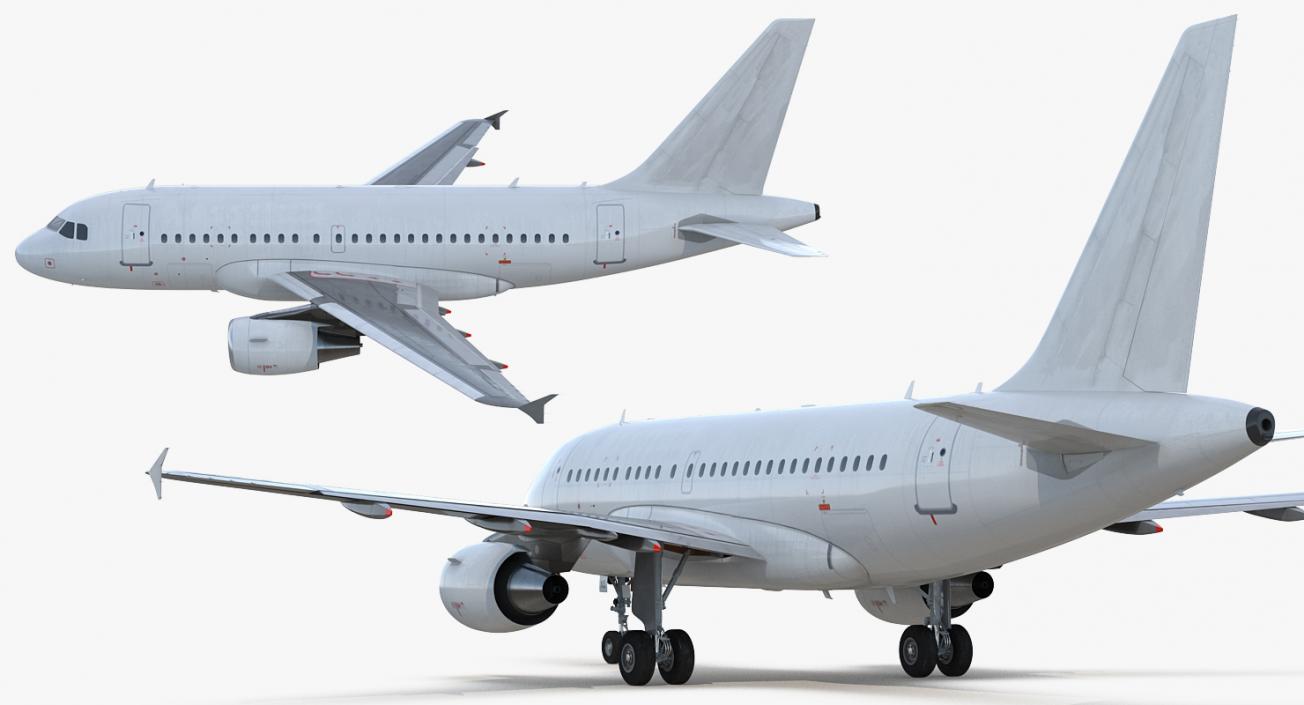 3D Airbus A318 Generic Rigged