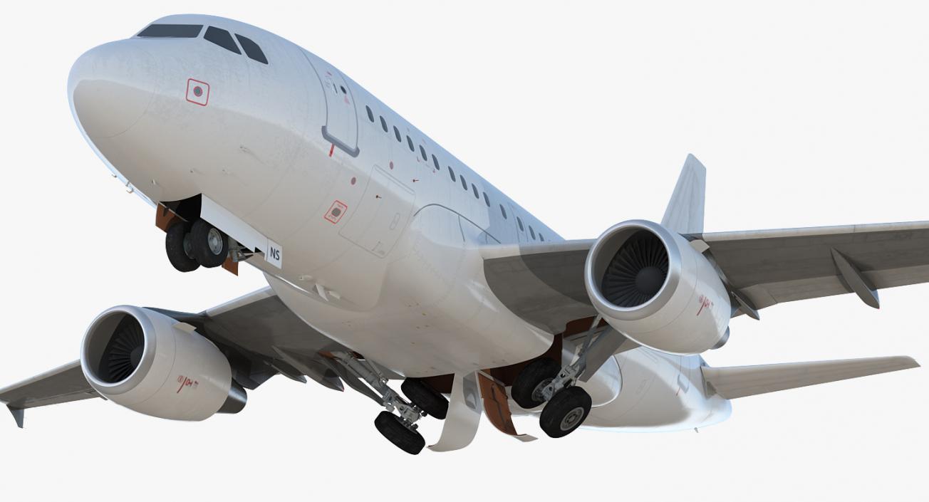 3D Airbus A318 Generic Rigged