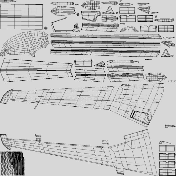 3D Airbus A318 Generic Rigged