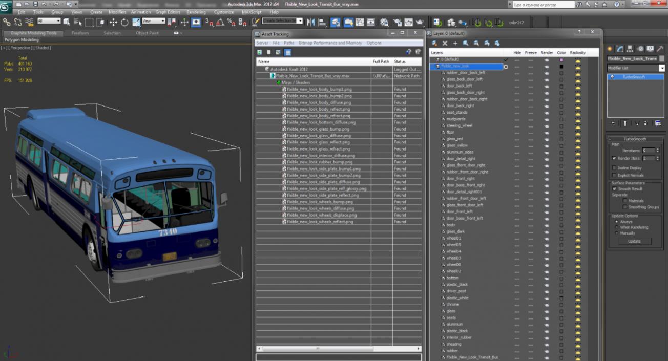 3D Flxible New Look Transit Bus model