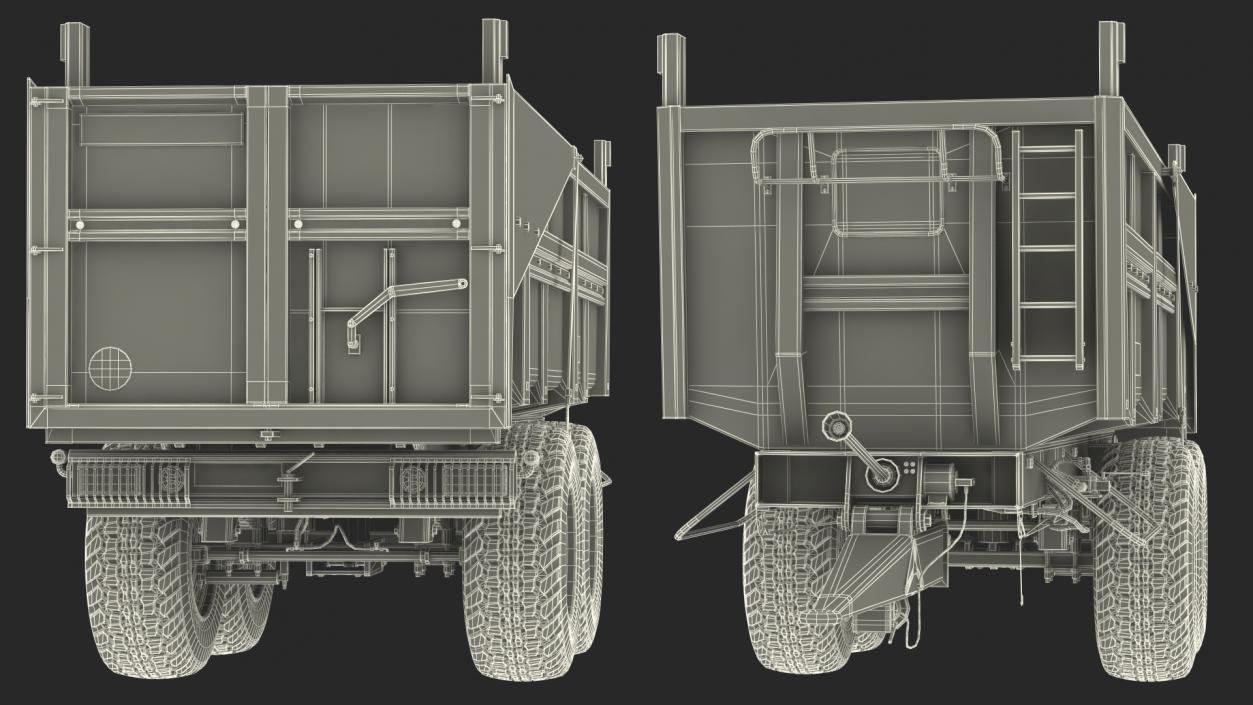 3D model Maupu 18t Trailer Clean Rigged