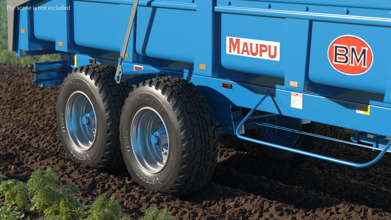 3D model Maupu 18t Trailer Clean Rigged