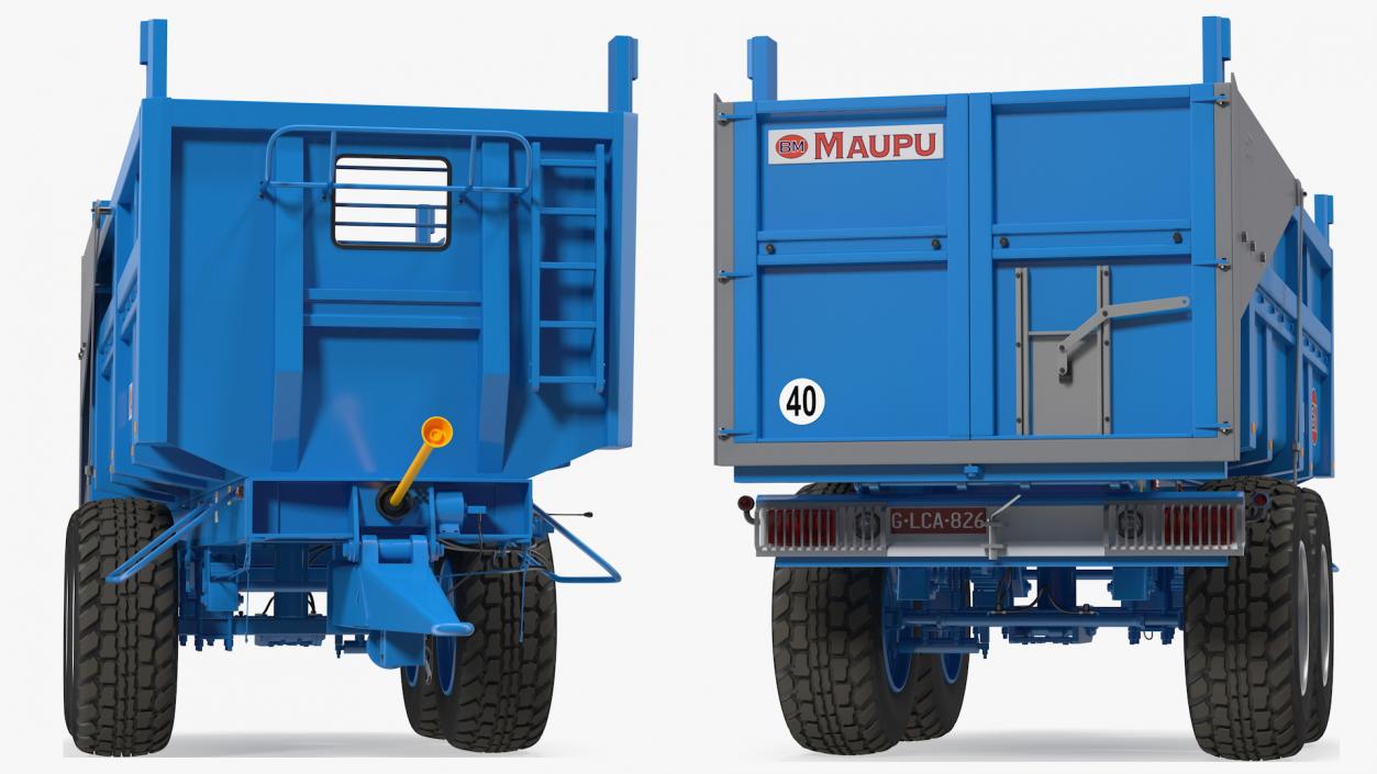 3D model Maupu 18t Trailer Clean Rigged