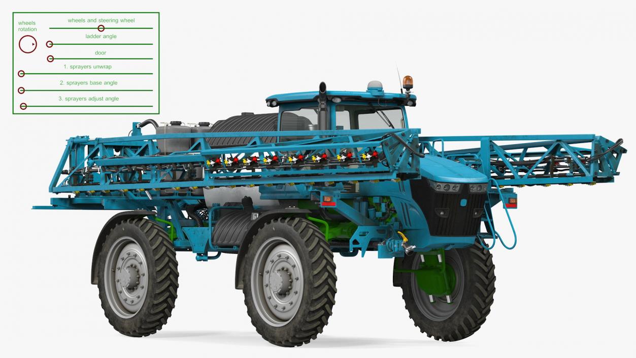 Self Propelled Sprayer Generic Rigged 3D