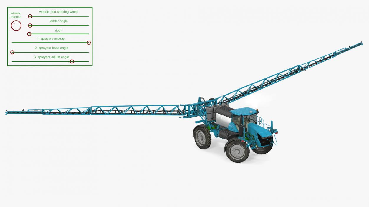 Self Propelled Sprayer Generic Rigged 3D