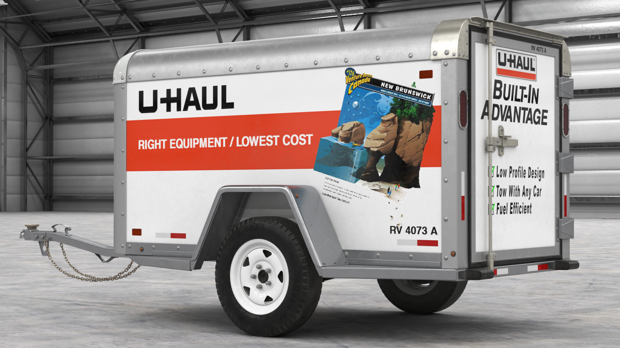 U-Haul 4x8 Cargo Trailer 3D model